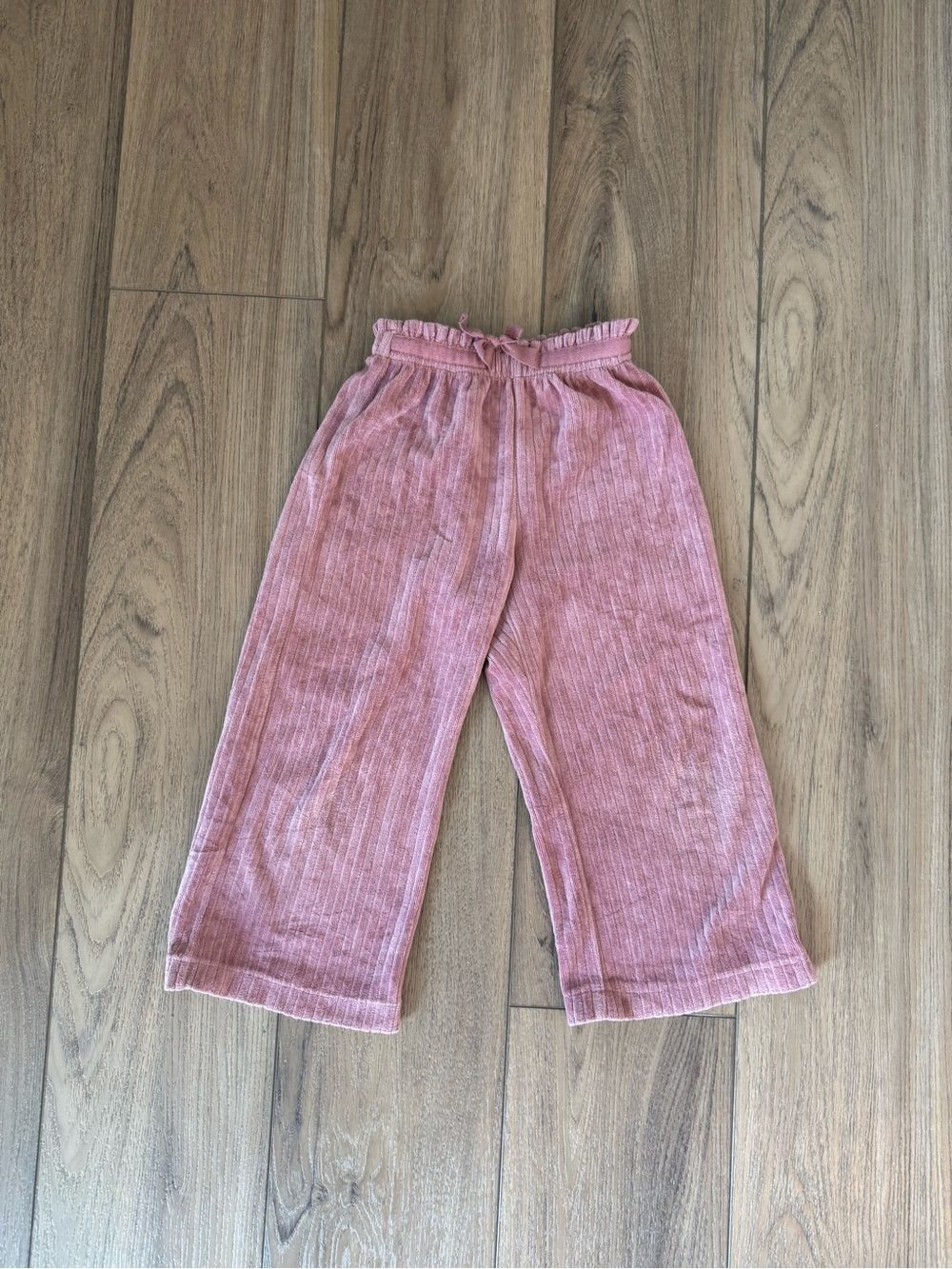 Zara Girls' Pink Wide-Leg Pants 5y